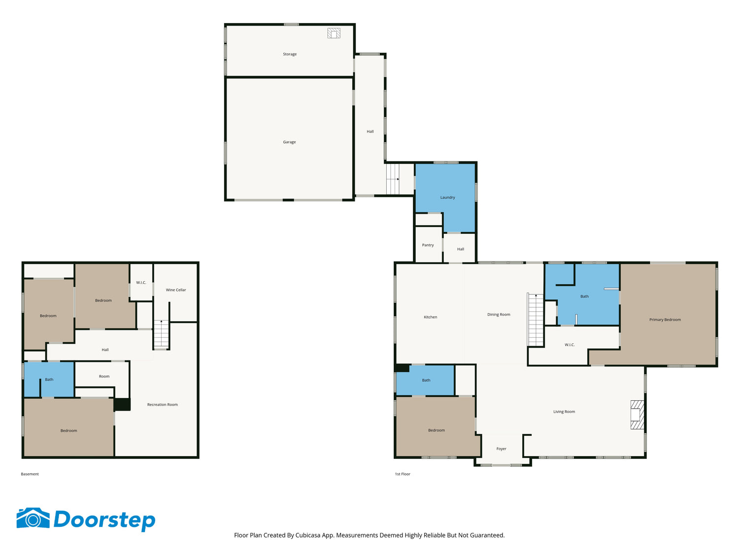 Colored and labeled 2D floorplan of a home in Bozeman, Montana 