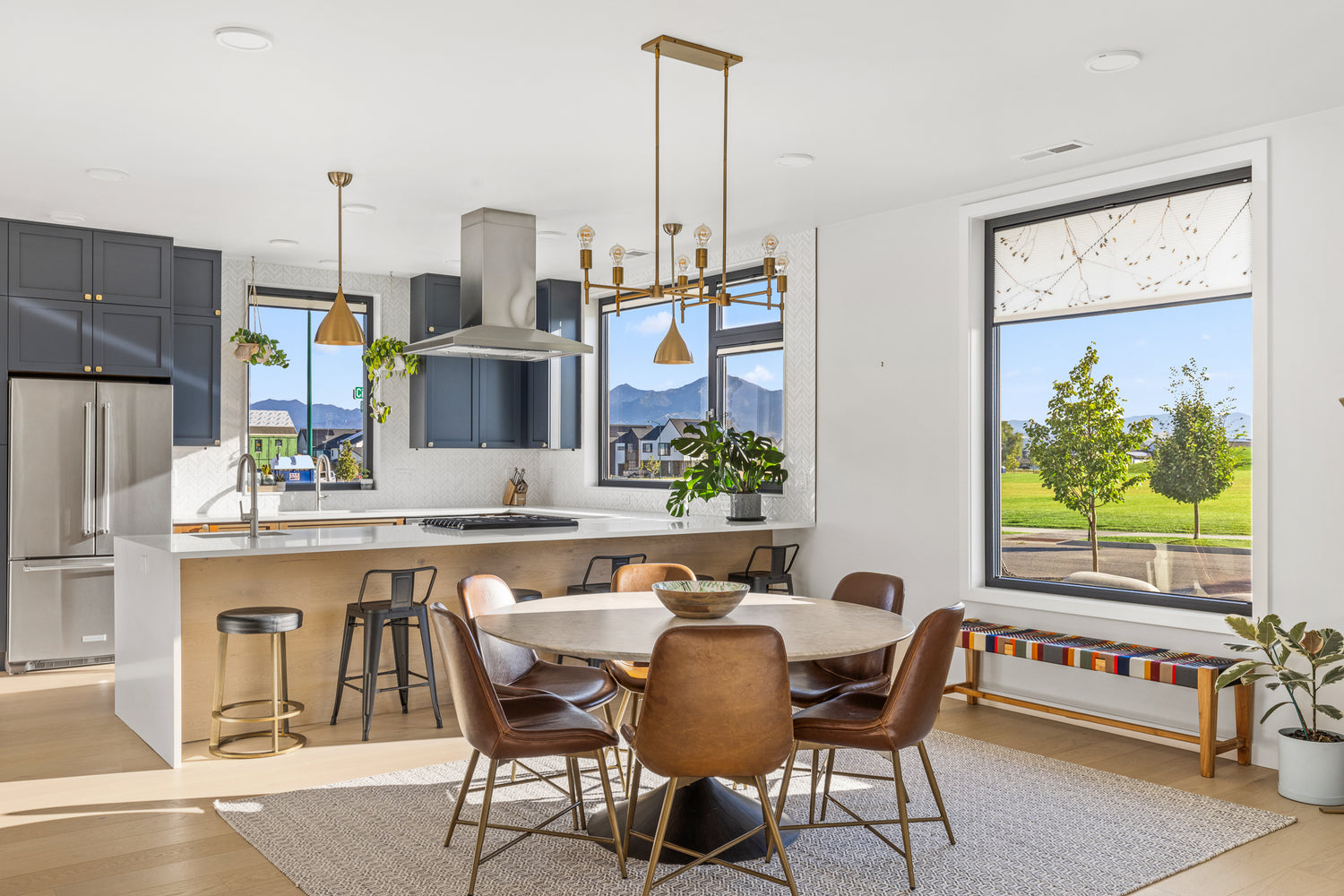 Modern and minimalist interior space with natural light in Bozeman, Montana